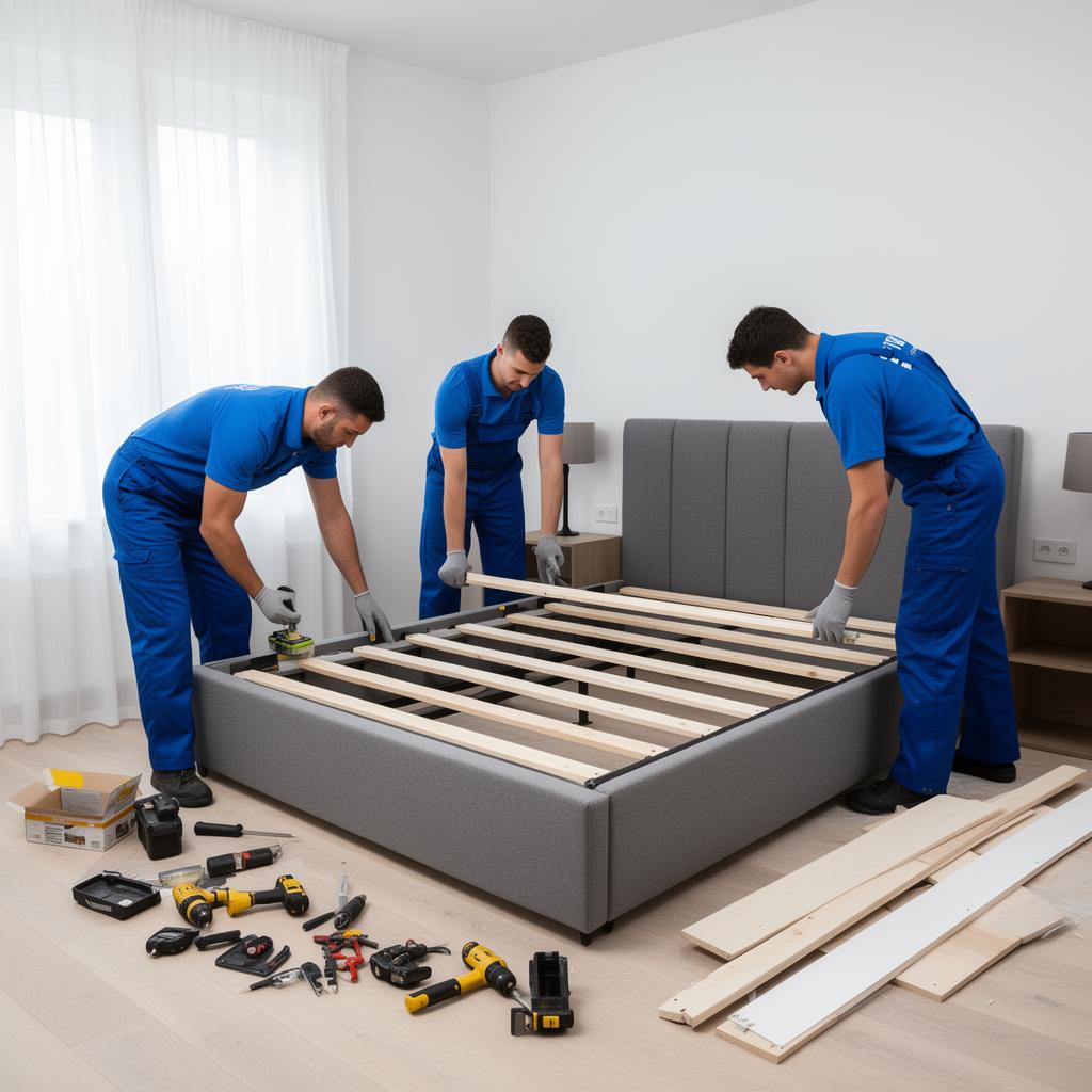 Assembling bed frame in new home